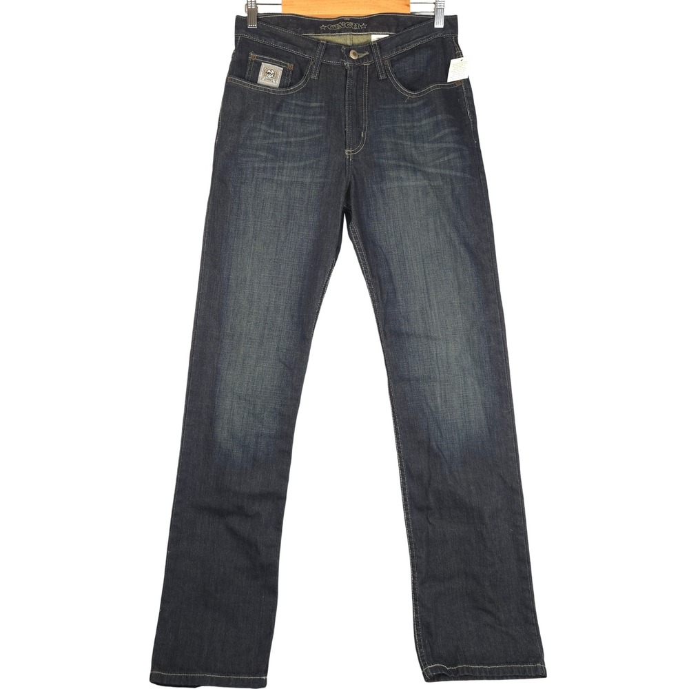 Cinch Silver Label Mens Dark Wash Slim Straight Leg Western Jeans 30x34 NWT